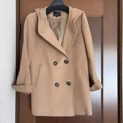 23区 40サイズ ベージュ キャメル フード付きコート