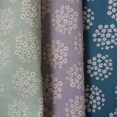 生地 はぎれ 3枚 はな 花 ハンドメイド