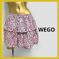 【4269】WEGO 花柄 フレアスカート F ピンク ブルー