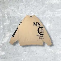 Munsingwear セーター L アイボリー ロゴプリント ゆったり ゴルフ