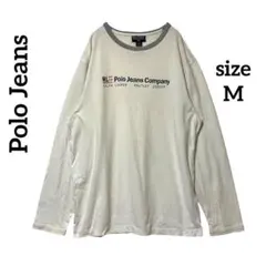 2172 ポロジーンズラルフローレン ロンT リンガーネック ヴィンテージ　Mのサムネイル
