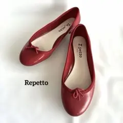 美品レペットサンドリオンフラットシューズ レインシューズレッド 39