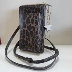 完売色❣️BAYFLOW 多機能キースターミニウォレットショルダーブラウンヒョウ柄