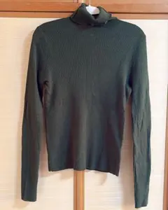 DISCOATリブ袖口ボタンタートル《WEB限定》　グリーン