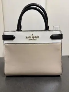 kate spade ハンドバッグ ベージュ/ホワイト/ブラック