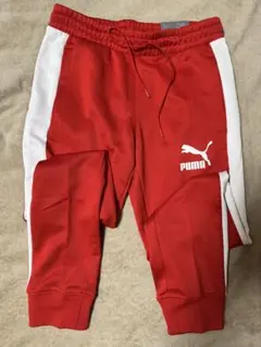 PUMA T7 TRACK ジョガーパンツ M レッド/ホワイト