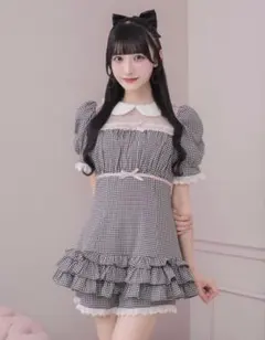 ピウム コットンフリルティアードセットアップ pium チャコール - メルカリ