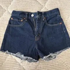 MOUSSY ダークブルー デニムショートパンツ XS