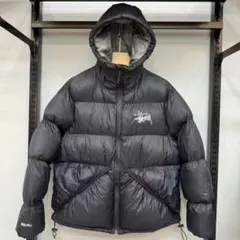 Stussy ブラック ダウンジャケット L