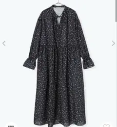 sm2rhythmキャンディースリーブギャザーワンピース幾何学柄