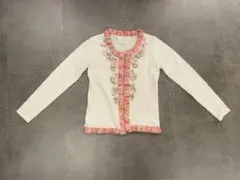 チェスティ chesty ホワイト フリル刺繍 長袖カーディガンのサムネイル