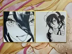 m*可様 手描き　イラスト　色紙　豆色紙　レゼ チェンソーマン＞手描きイラスト/レゼ＜ミニ色紙＞ - メルカリ