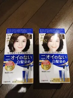 新品 DARIYA サロンドプロ 白髪染め 5 ナチュラルブラウン 2個セットのサムネイル