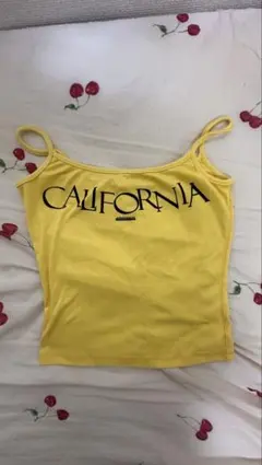 CALIFORNIA ロゴ入り キャミソール イエロー系