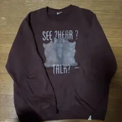 猫のグラフィックプリント スウェット