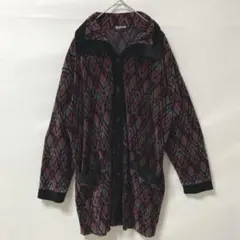 【希少】MISSONI ミッソーニ カーディガン (M) 黒 総柄 ニットのサムネイル