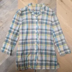 Leilian 9号 チェック柄 長袖シャツ 美品 y78