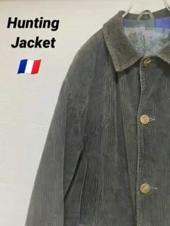 70's ヴィンテージ フレンチ コーデュロイジャケット アニマルボタン ユーロ