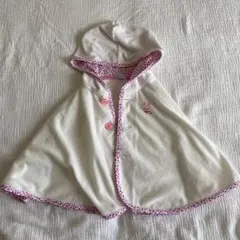 ベビーポンチョ　ミキハウス　うさぎ