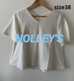【中古】NOLLEY'S 半袖 Vネック カットソー ホワイト １点のサムネイル
