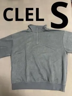 CLELハーフジップ デザイン 半袖プルオーバーTシャツ