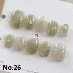 リボンネイル　ニュアンスネイル　ワンホン　韓国　フレンチガーリー　マグネット