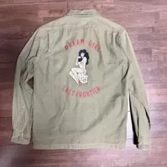 DELUXE 背中刺繍 ミリタリーシャツ ジャケット