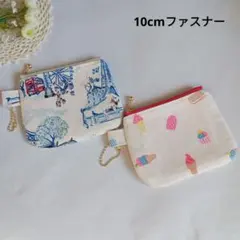 【処分価格】フラットミニポーチ　2個セット　キャスキッドソン　ハンドメイド