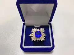 平成レトロ ヴィンテージ 金 GOLD 指輪 ブルーストーン デザインリング