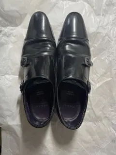 REGAL ダブルモンクストラップ ブラック ビジネスシューズ 25.5