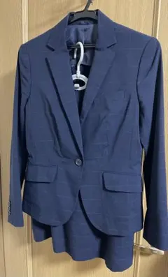 スーツカンパニー　ネイビー チェック柄 ビジネススーツ 上下セット