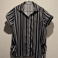 AS KNOW AS plus ストライプ柄 半袖シャツのサムネイル