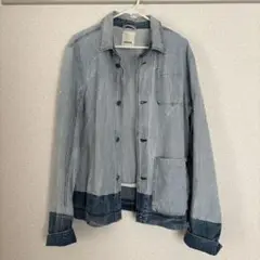DIESEL ライトブルー ストライプデニムジャケット