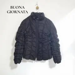 ★ボナジョルナータ ダウンジャケット【S】 軽量 防寒 シンプル 黒 r565