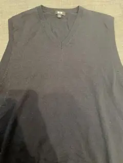 ユニクロ　ピュアウール　ネイビー　ベスト