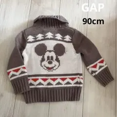 新品タグ付き　GAP ミッキー アウター　カウチン　90cm