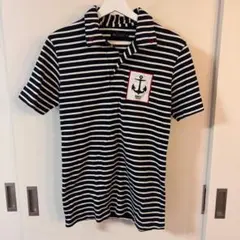 MEN'S MELROSE メルローズ ポロシャツ 黒　半袖 サイズ 4 日本製のサムネイル