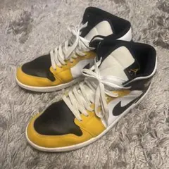Nike Air Jordan 1 Mid ホワイト/イエロー　箱無し
