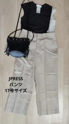【JPRESS】17号　ベージュ サマースラックス アンクル丈のサムネイル