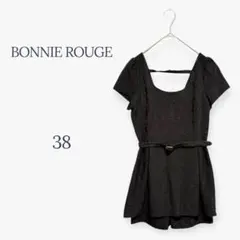 BONNIE ROUGE サロペット キュロット ワンピース ジャガード 花柄