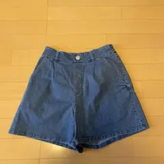 ピンクラテ　デニムショートパンツ L/160 ウエストゴム