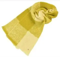 ケイト スペード ニューヨーク もこもこ マフラー　チェック　ピスタチオ