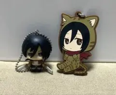 進撃の巨人 ミカサ ミニフィギュア キーホルダー ラバスト