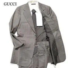 【美品】GUCCI グッチ スーツ セットアップ 千鳥格子 グレー 48 50のサムネイル