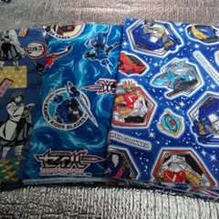 仮面ライダー・鬼滅の刃、アースグランナープリント生地セット 男の子