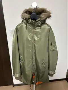 フレッドペリー モッズコート MA-1 ミックス M カーキ ファー付