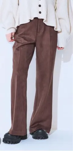 JEANASiS サスティナブルヌバックライクフレアパンツ