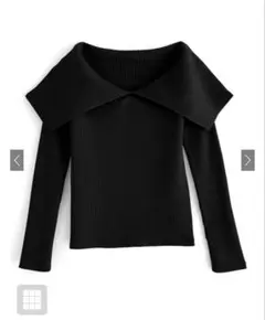 GRL ビッグカラーオフショルダーニットトップス[dr616] 完売商品