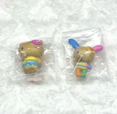サンリオキャラクターズ みんなでバカンスフィギュア　ガチャ　キティ&ウサハナ