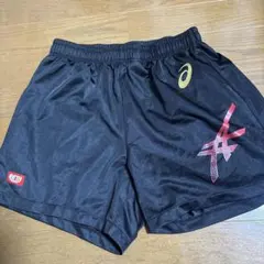 未使用品　アシックス 特注　ブラックショーツ　 パンツ　L